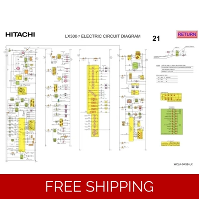 HITACHI LX300-7 WHEEL LOADER ELECTRICAL CIRCUIT DIAGRAM